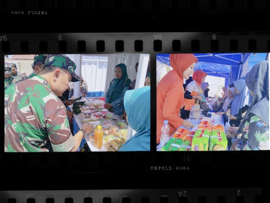 Pasar Murah dan UMKM Iringgi Langkah Prajurit  TNI TMMD 129 Bojonegoro