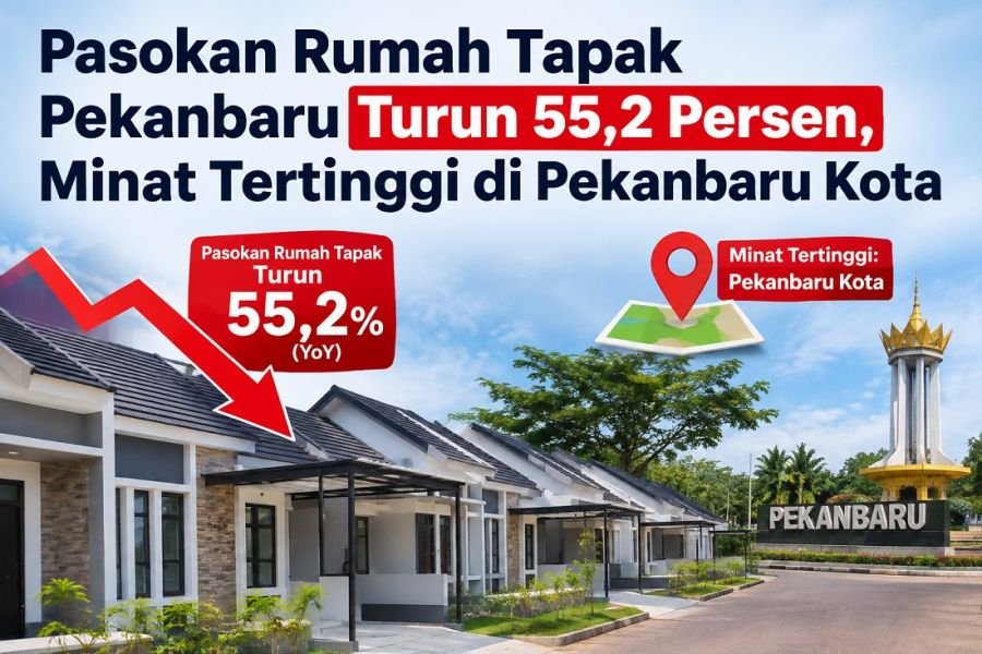Pasokan Rumah Tapak Pekanbaru Turun 55,2 Persen, Minat Tertinggi di Pekanbaru Kota