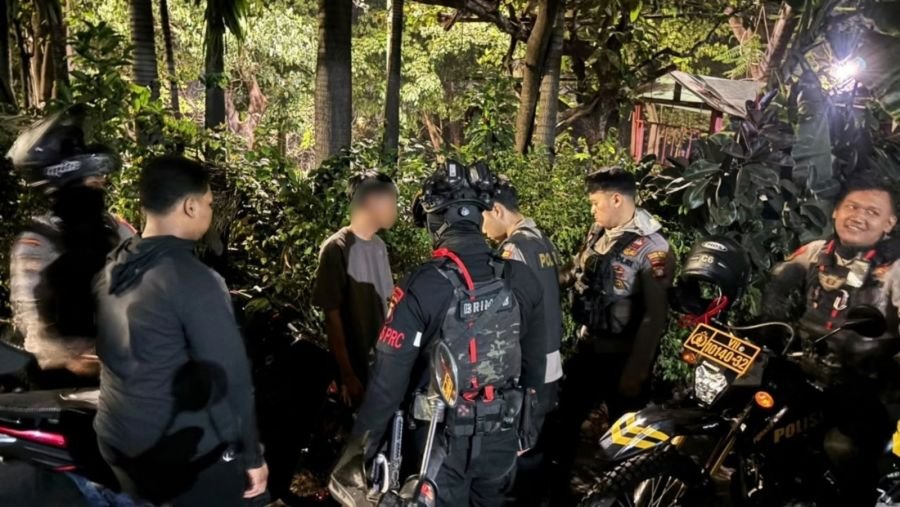 Patroli Brimob Bubarkan Balap Liar di Jaktim, 4 Motor Diamankan
