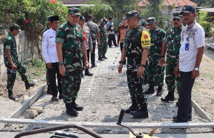 Pelaksanaan TMMD 129 di Kesongo Bojonegoro Panen Pujian