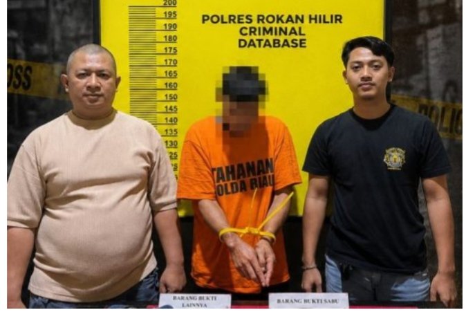 Penikmat Sabu Ditangkap di Barak Kebun Sawit PT JJP Kubu,Kini Diperiksa Intensif di Polres Rohil