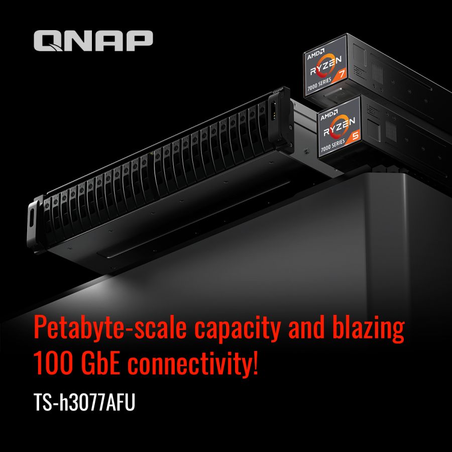 Penyimpanan Luar Biasa dengan AMD Ryzen™ 7000 Series : QNAP TS-h3077AFU NAS All-Flash