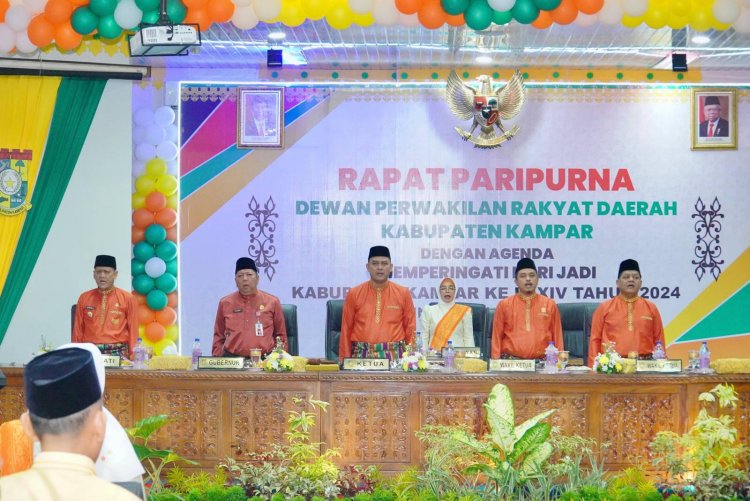 Peringati Hari Jadi Ke 74, DPRD Kampar Gelar Rapat Paripurna