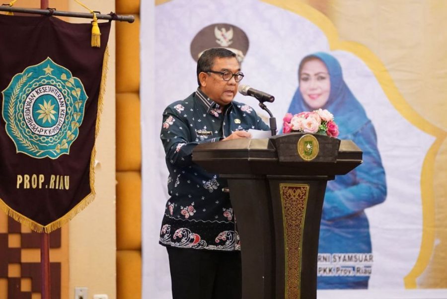 Peringati HKG TP PKK ke- 50 Provinsi Riau, Wagubri Edy Natar Ajak Tingkatkan Kesejahteraan Keluarga
