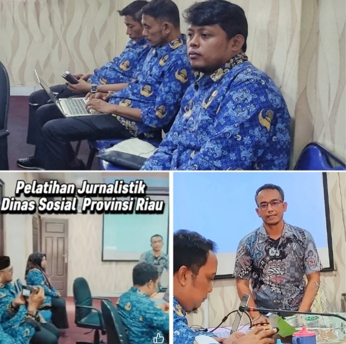 Peserta Difabel Tuna Rungu Tunjukkan Kemampuan Menulis Berita di Dinsos Riau