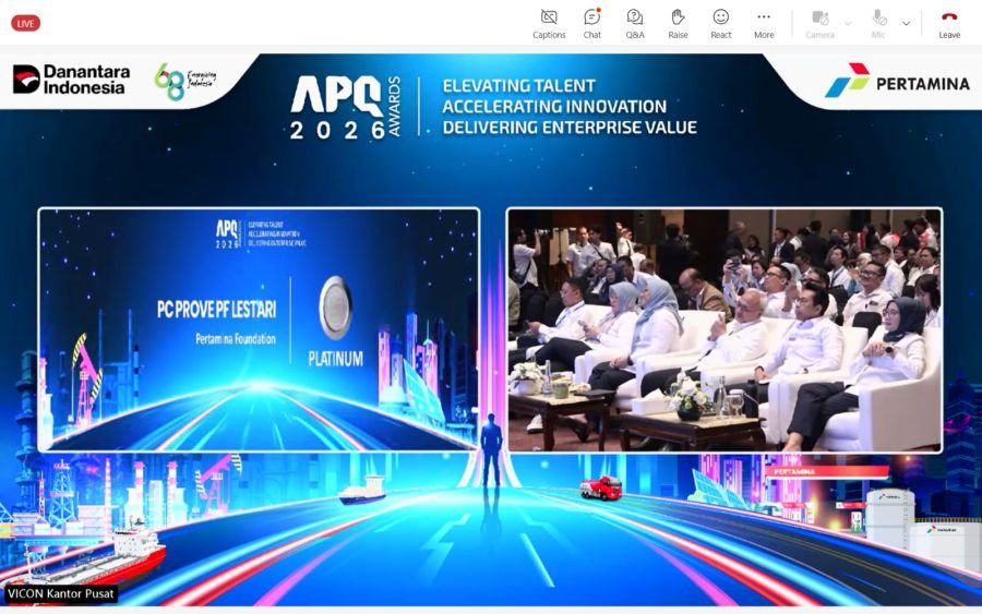 PF-Lestari Berbasis AI Antar Pertamina Foundation Raih Platinum APQA 2026