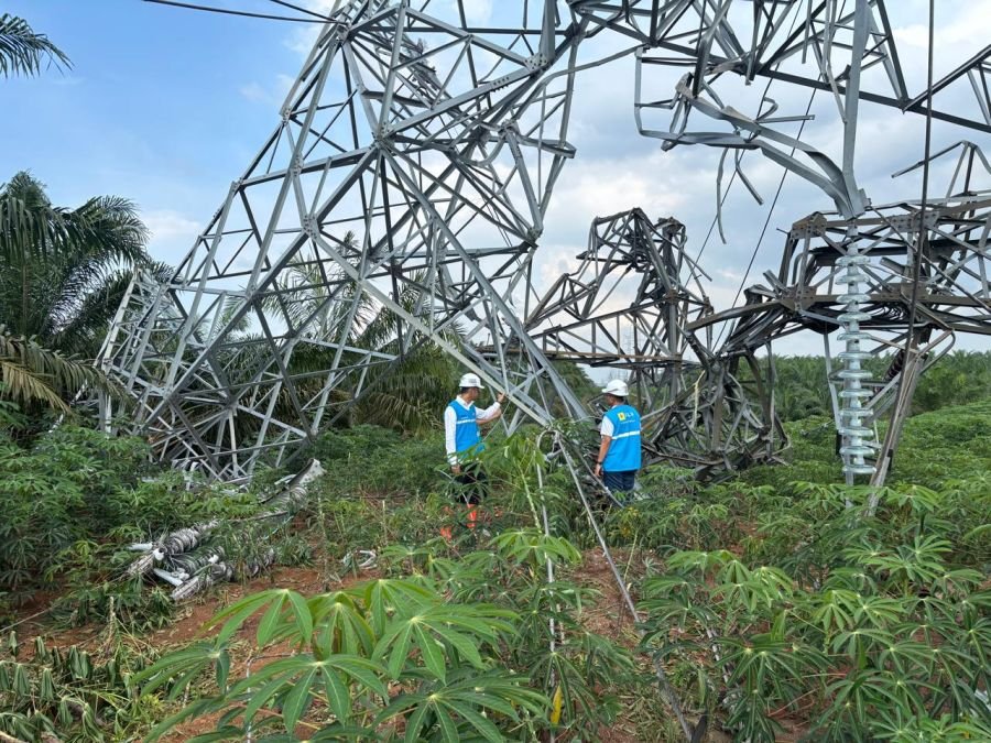 PLN Datangkan Lima Tower Emergency dan Personel Lintas Wilayah untuk Percepat Pemulihan Sistem Kelistrikan Sumut