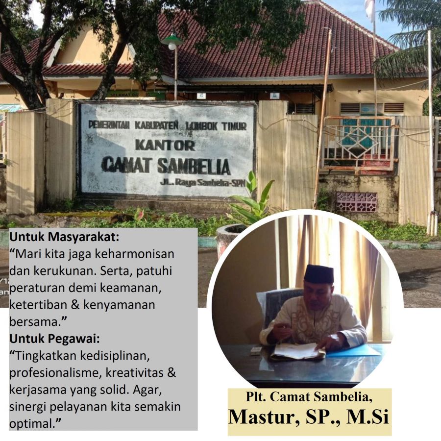 Plt Camat Sambelia Tinggal di Kantor Demi Pelayanan Publik Maksimal