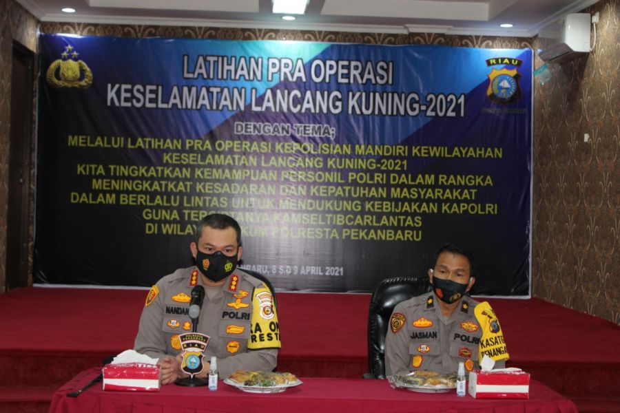 Polresta Pekanbaru Gelar Operasi Keselamatan Lancang Kuning Tahun 2021 Selama 14 Hari