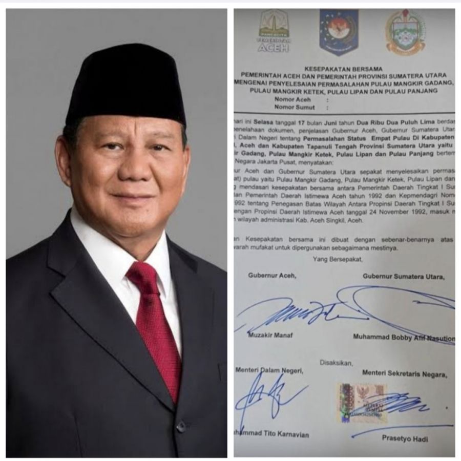 Presiden Prabowo Putuskan 4 Pulau Jadi Milik Aceh, Sumut Gigit Jari
