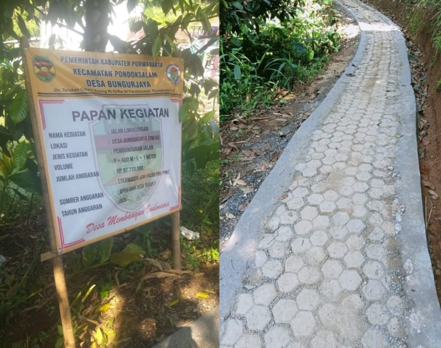 Prioritas Dana Desa 2025, Desa Bungurjaya Bangun Jalan Paving Blok