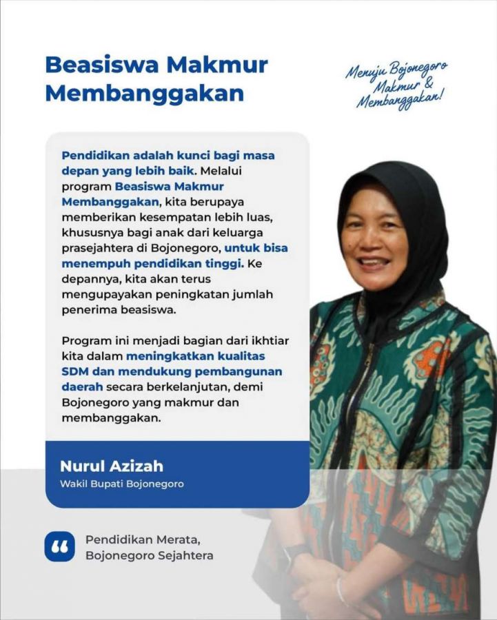 Program Beasiswa Makmur Bojonegoro Dukung Pendidikan Anak Bangsa