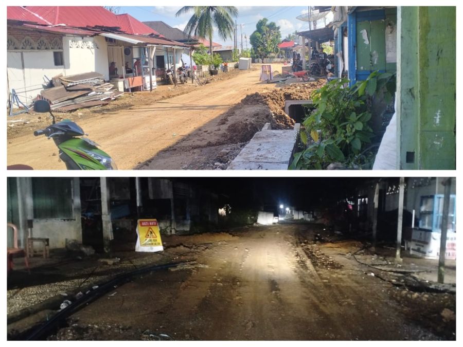 Proyek Pipa Air Bersih di Pulau Punjung Dikeluhkan, Jalan Berlumpur dan Licin