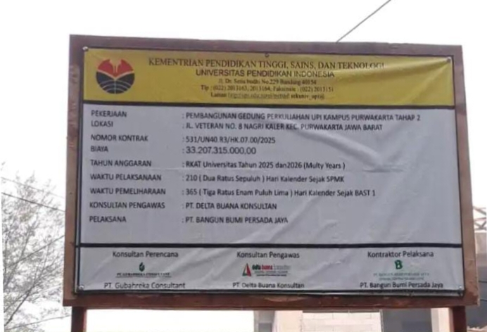 Proyek UPI Purwakarta Senilai Rp33,2 Miliar Disorot, BPJS Pekerja Belum Dibayar