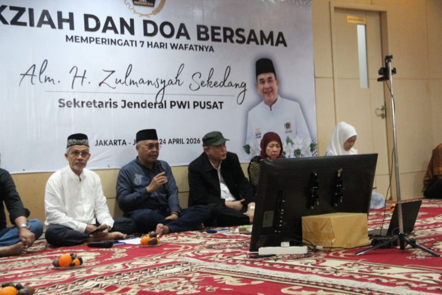 PWI Pusat Gelar Doa Tujuh Hari, Kenang Sekjen Zulmansyah Sekedang Sosok Pengabdian Total