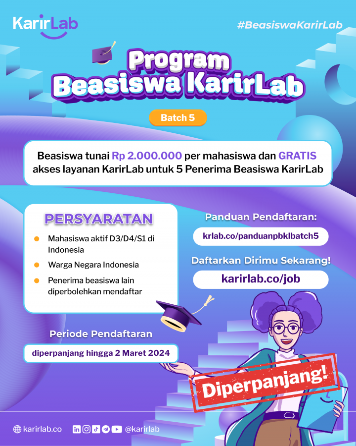 Raih Peluang Beasiswa bersama Karirlab untuk Masa Depan yang Gemilang