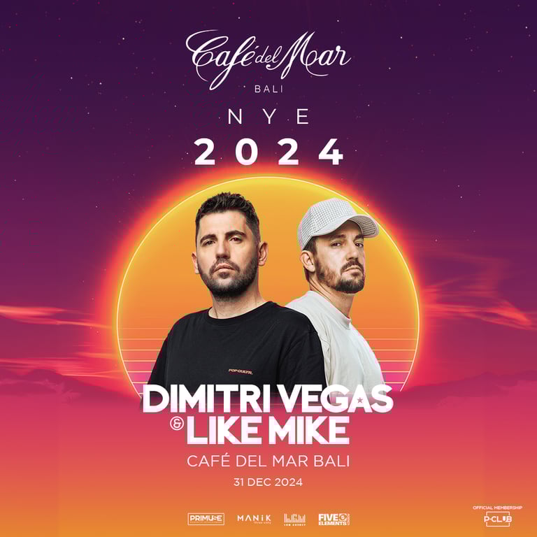 Rayakan Tahun Baru 2024 Di Café Del Mar Bali Bersama Dimitri Vegas & Like Mike