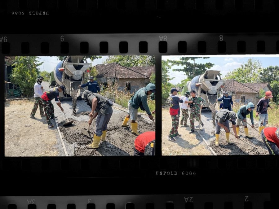 Sasaran Fisik jalan Rabat Beton Mulai Dikerjakan Satgas TMMD ke- 129