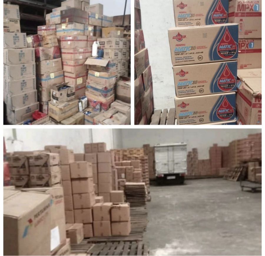 Sempat Digerebek APH, Gudang Oli Diduga Oli Palsu di Kampar Tetap Beroperasi