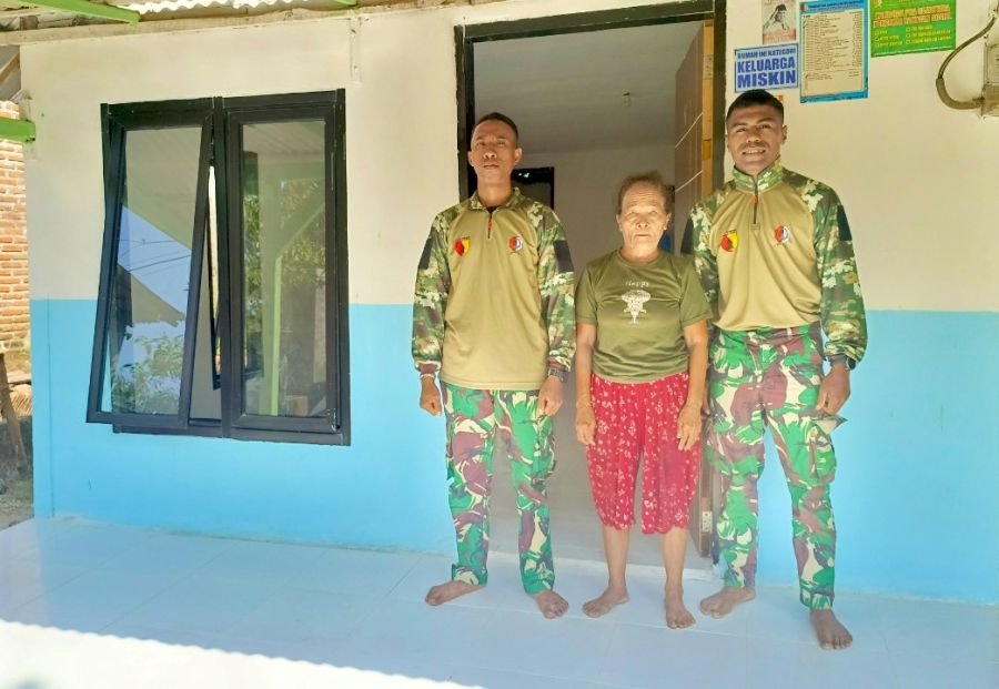 Sentuhan Kasih TMMD 129 Bojonegoro Hadirkan Hunian Layak Bagi Mbah Saelah