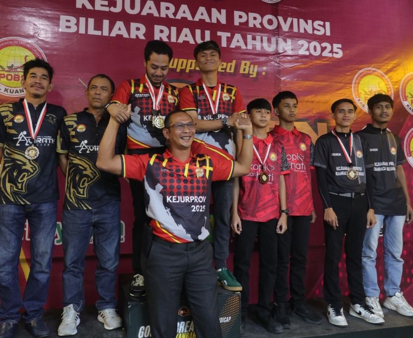 Supriyanto Bawa Pekanbaru Juara Umum Even Perdana Kejurprov Biliar Riau 2025