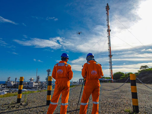Terra Drone Indonesia Sukses Melakukan Inspeksi Flare dan Tangki di Kilang LNG dengan Drone