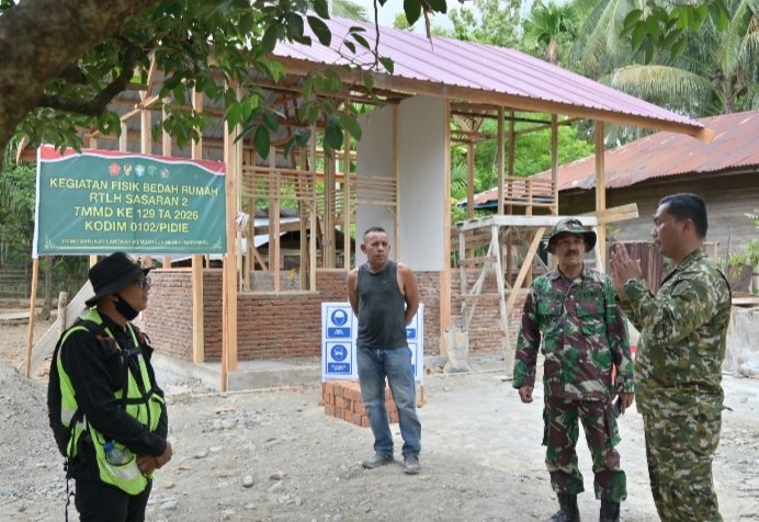 TMMD Kodim 0102/Pidie Kebut Rehab RTLH, Progres Capai 39 Persen