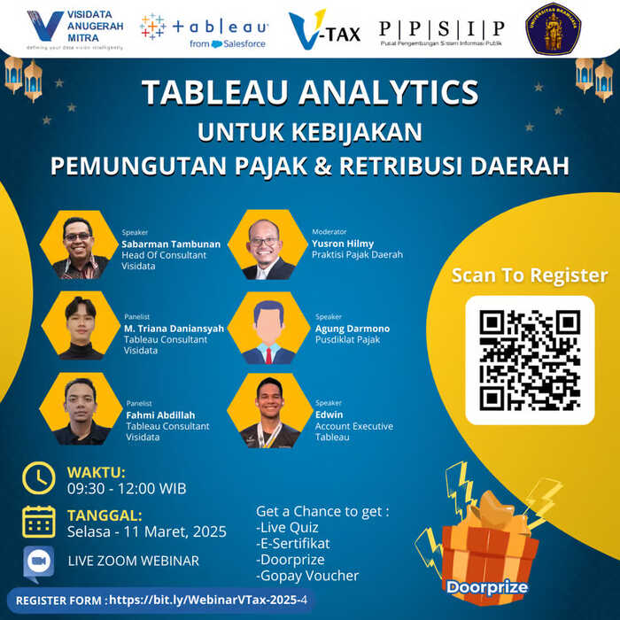 Visidata, Tableau Partner Indonesia, Gelar Seminar: Optimalisasi Pemungutan Pajak; Retribusi Daerah