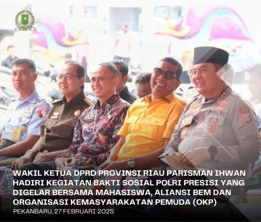 Wakil Ketua DPRD Riau Hadiri Bakti Sosial (Baksos) Polri Presisi