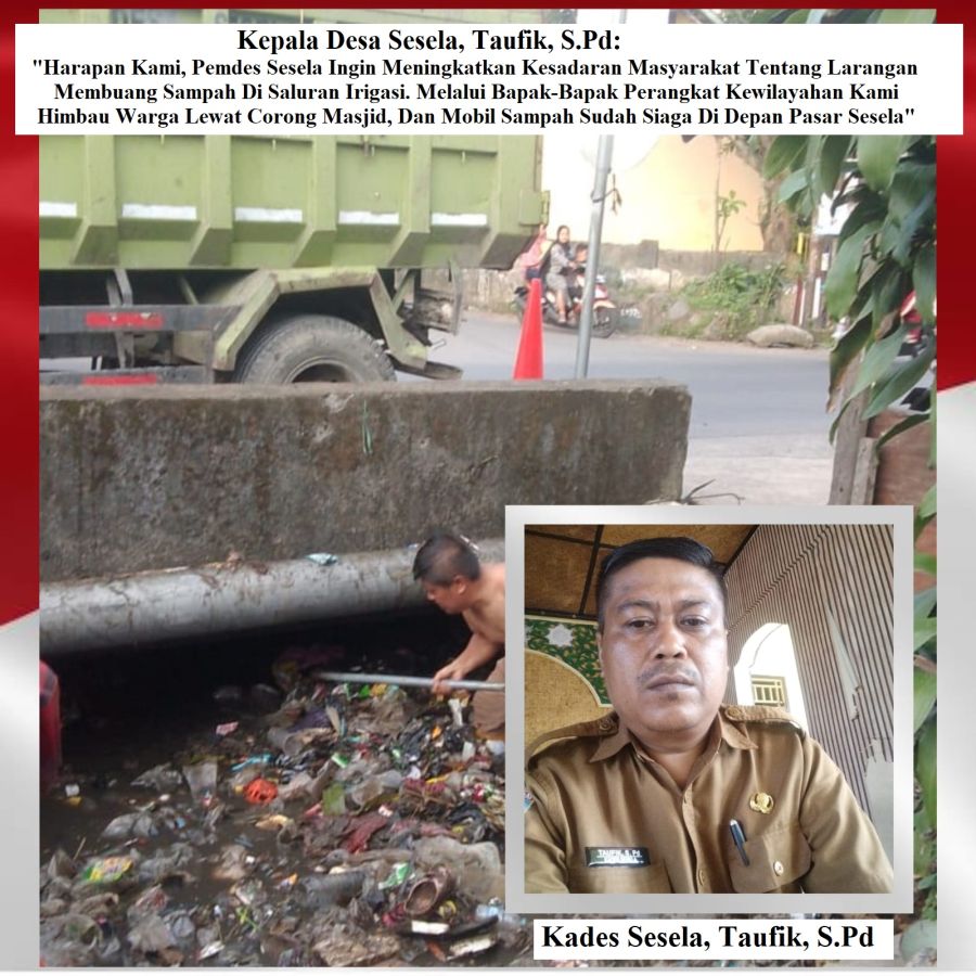 Warga Sesela Bersihkan Irigasi Ireng Daye, Kades Imbau Stop Buang Sampah