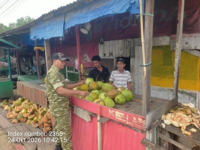 Babinsa Koramil 12/Batang Tuaka Patroli Tapal Batas, Titik Api dan Asap Nihil