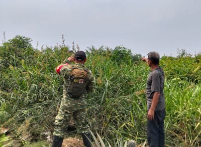 Cegah Karhutla, Babinsa Koramil 04/Kubu Intensifkan Patroli di Teluk Nilap Jaya