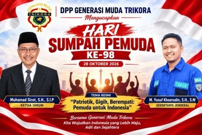 Hari Sumpah Pemuda ke-98, DPP Generasi Muda Trikora Gaungkan Semangat Patriotik, Gigih dan Berempati