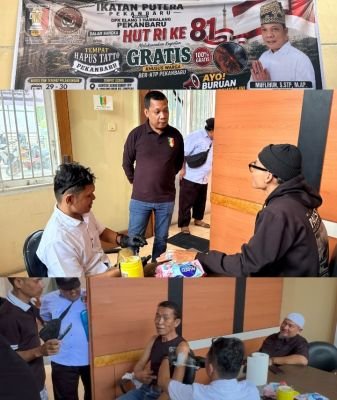 IPP dan Elang 3 Hambalang Buka Hapus Tato Gratis untuk Warga Pekanbaru, Muflihun: Momentum untuk Berbagi