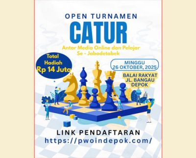 Jaring Bibit Pecatur Muda, PWOIN Depok Gelar Turnamen Catur Antar Pelajar