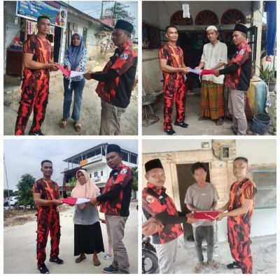 Jelang HUT RI ke-80, Pemuda Pancasila Dayun Bagi Bendera Merah Putih ke Warga 