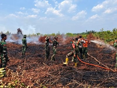 Kodam XIX Kerahkan Tim Gabungan Padamkan Karhutla di Inhil dan Inhu