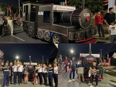 Replika Mak Itam KAI Curi Perhatian di Festival Telong-Telong Padang